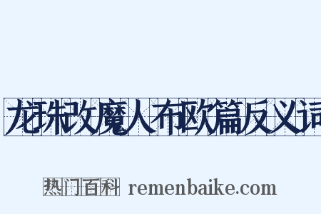 龙珠改魔人布欧篇反义词是什么意思的图片